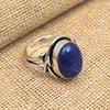 Драгоценный камень лазурит из стерлингового серебра 925 пробы, ювелирные изделия ручной работы, роскошное кольцо для женщин