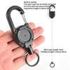 1Pcs Anti-theft Metal Easy-to-pull Buckle Rope Elastic Keychain Sporty Retractable Key Ring Anti Lost Yoyo Ski Pass ID Card