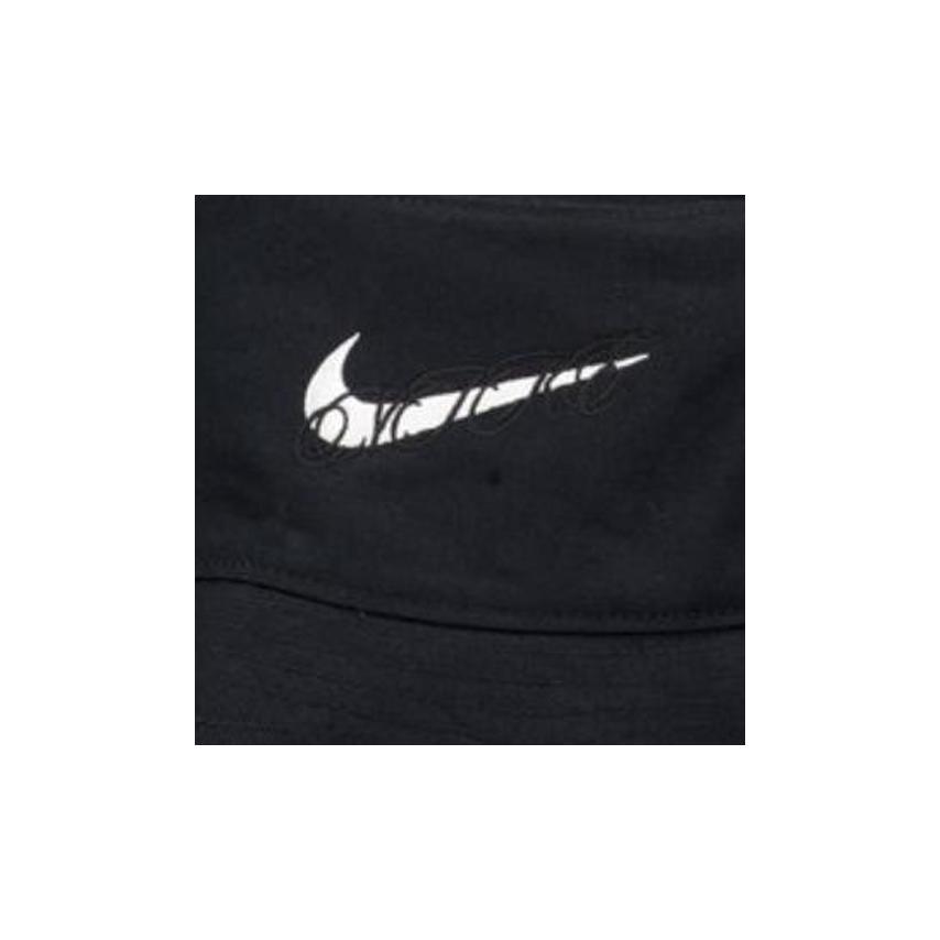Nike Хлопковая шляпа рыбака с логотипом, унисекс, черные FQ6846-010