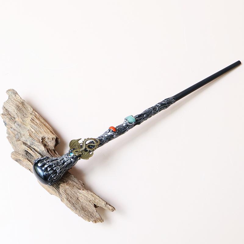 Knife Shaped Crystal Scepter, Magic Wand Combining Knife Shaped Crystal and Crystal Ball, Halloween Gift