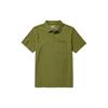 Logo Print Solid Color Short Sleeve Polo Shirt Men Tops Avocado-Green A6QQ1-V46