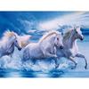 Полный круглый дрель 5D DIY Алмазная вышивка Пляж Лошадь Алмазная картина Вышивка крестом Горный хрусталь