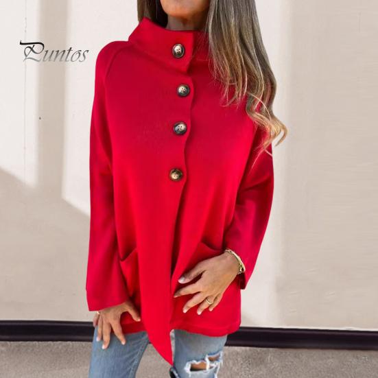 Зимняя женская трикотажная куртка с воротником-лацканом, однобортный кардиган с длинными рукавами, верхняя одежда с карманами, теплое, сохраняющее тепло пальто для поездок на работу