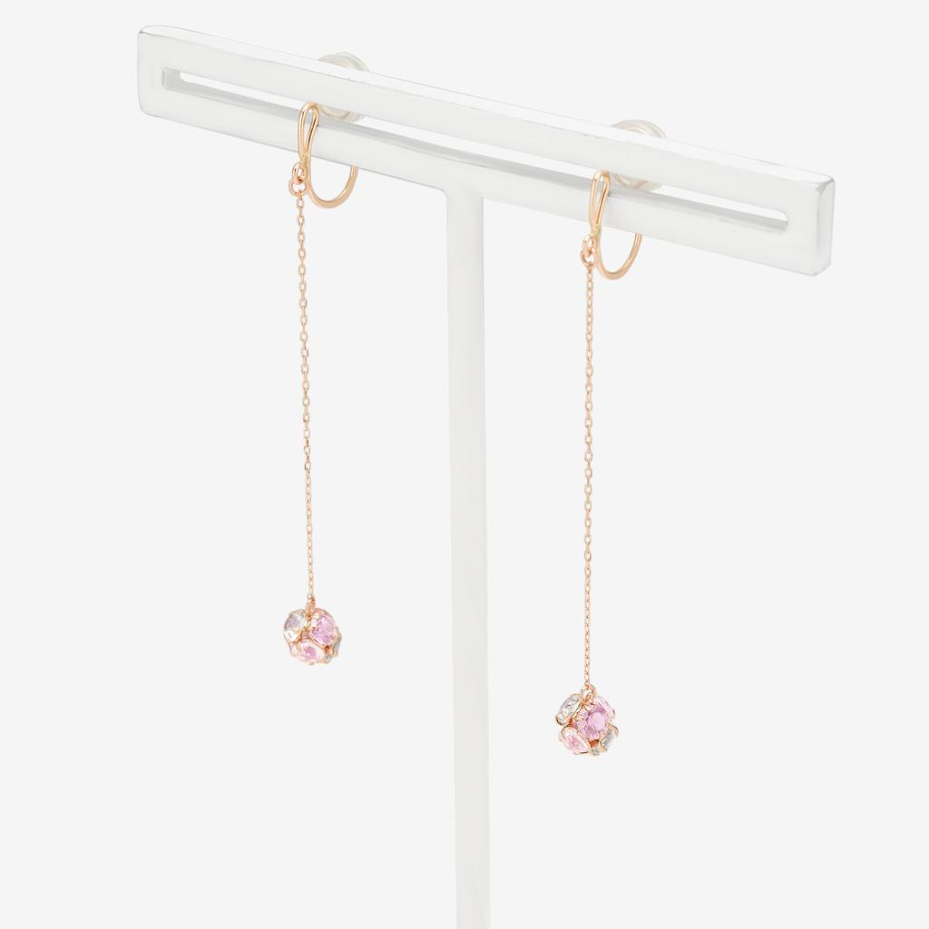 BLOOM Earrings K10 Pink Gold Cubic Zirconia [Official] [Bloom] Women's (from Spring) 0283-0507-0019-0000
