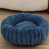 New Pet Nest High Gram Straight Strip Rabbit Plush Pet Mat Long Hair Round Cat Nest Winter Warm Dog Bed Dog Kennel