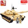 Военный Challenger Leopard Panther Тяжелый Основной Боевой Танк Солдат Строительные Блоки Пластиковая Модель Кубики Армейские Игрушки для Детей