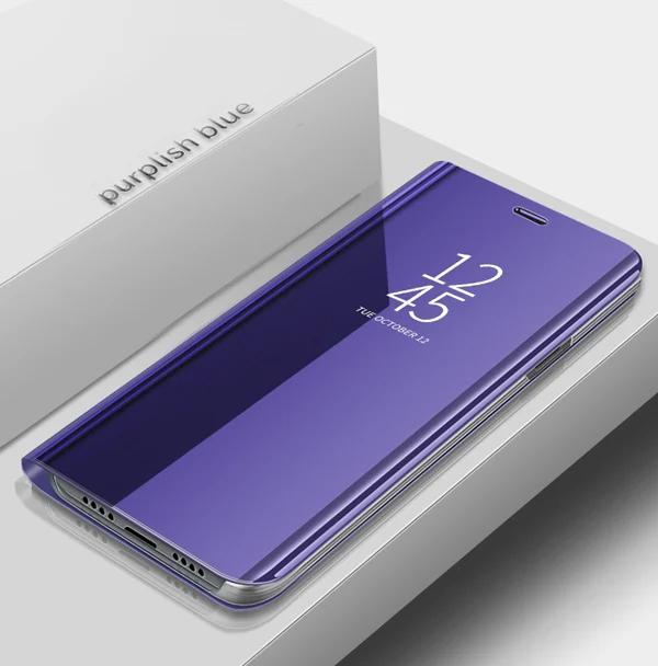 Зеркальные чехлы-книжки для Xiaomi Redmi Note 14 13 12 11 Pro Plus 5G с подставкой, чехол для телефона Redmi Note 10S 11S 12S 10 9 8 Pro