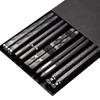 5 Pairs Zinc Zinc Alloy Sushi Chopsticks Reusable Kitchen Chopsticks Janpanese Chopsticks Set  Noodle