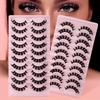 10 Pairs Super Curly and Fluffy Russian Volume False Eyelashes for Stage, Party, Wedding, and Dating - Enhance Your Look with Lash Extensions
