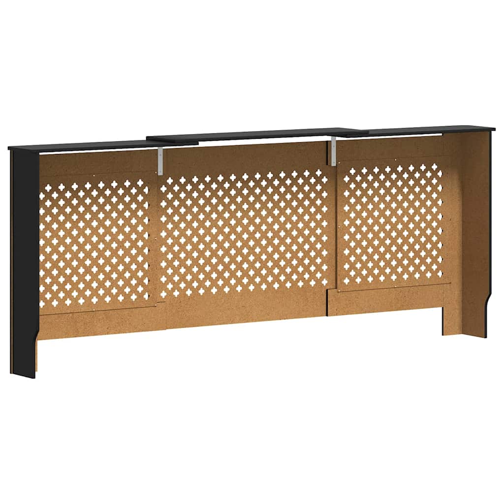 vidaXL MDF Heizkörperverkleidung Schwarz 205 cm