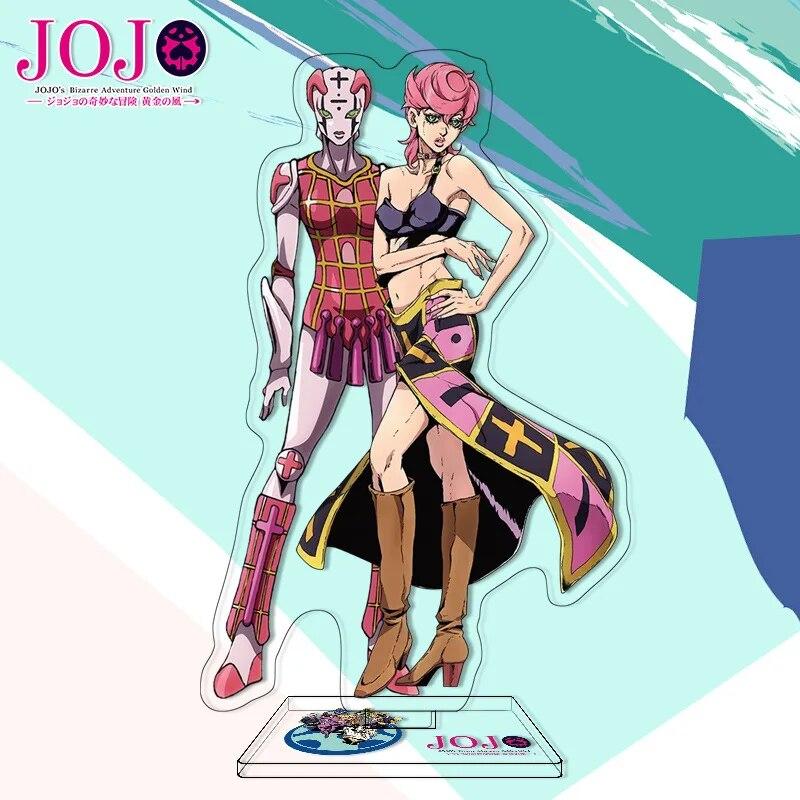 Jojos Bizarre Adventure Stand Model Plate Stone Ocean Series Jolyne Cujoh Weather Report Figure Acrylic Stands Holder Desk