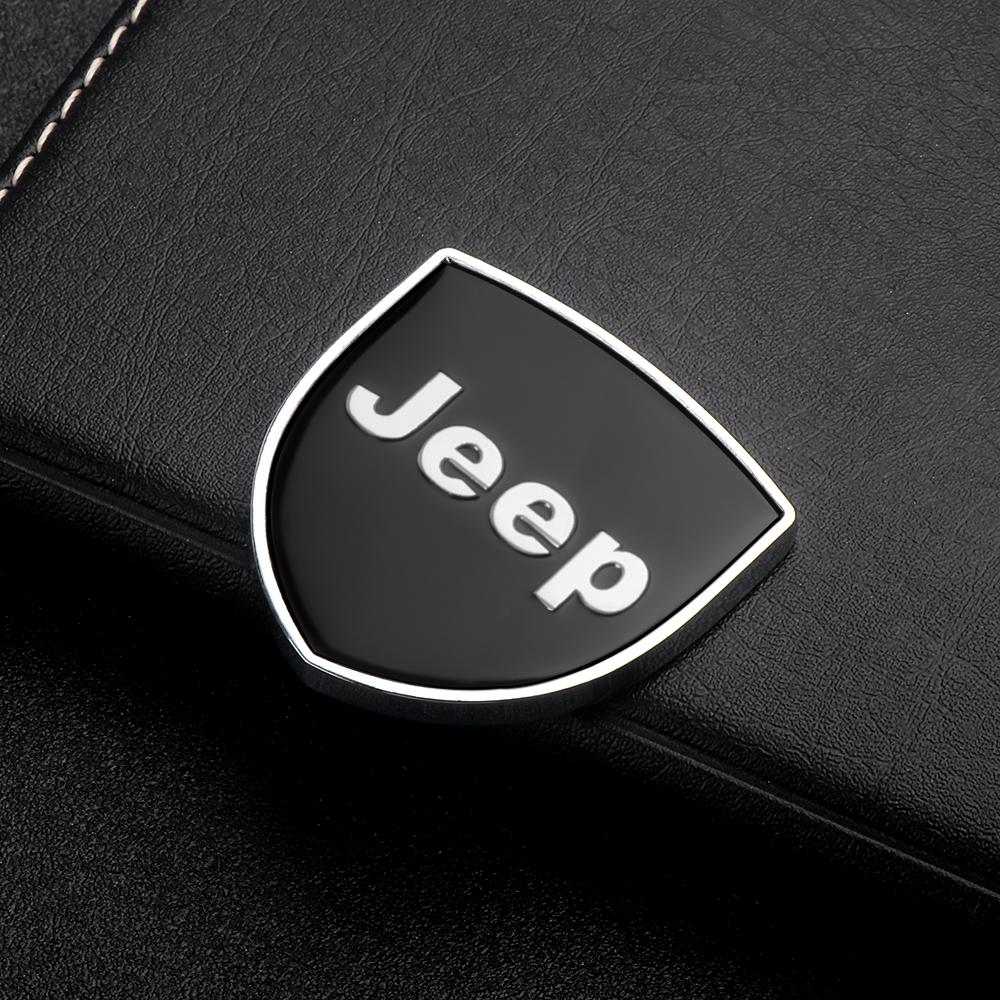 3D Shield Logo Car Trunk Badge Stickers Auto Decoration Accessories For Jeep Grand Cherokee Wrangler JK Compass Renegade Liberty