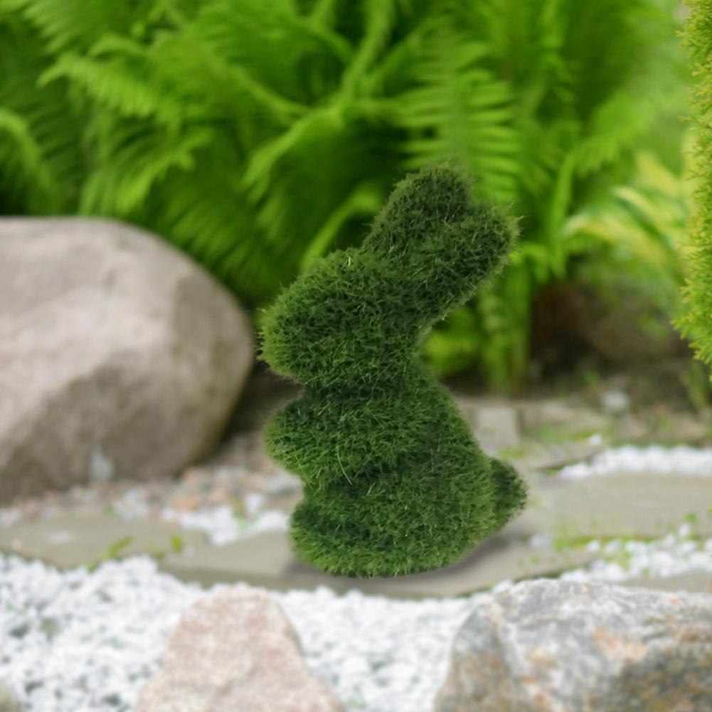 Пасхальный моховой кролик фигурка пасхальный кролик декор праздничное украшение искусственный мох кролик пасхальная фигурка для 2025 весна пасха