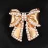 Brooch High-End Niche Silk Scarf Buckle Alloy Diamond Coat Pearl Corsage Pin Accessories