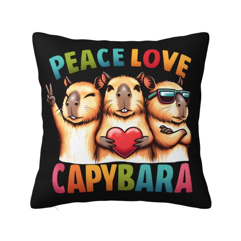 Cute Animal Capybara Cushion Cover x cm Polyester Soft Throw Pillow Case For Sofa Chair Decoration Bedding Pillowslip