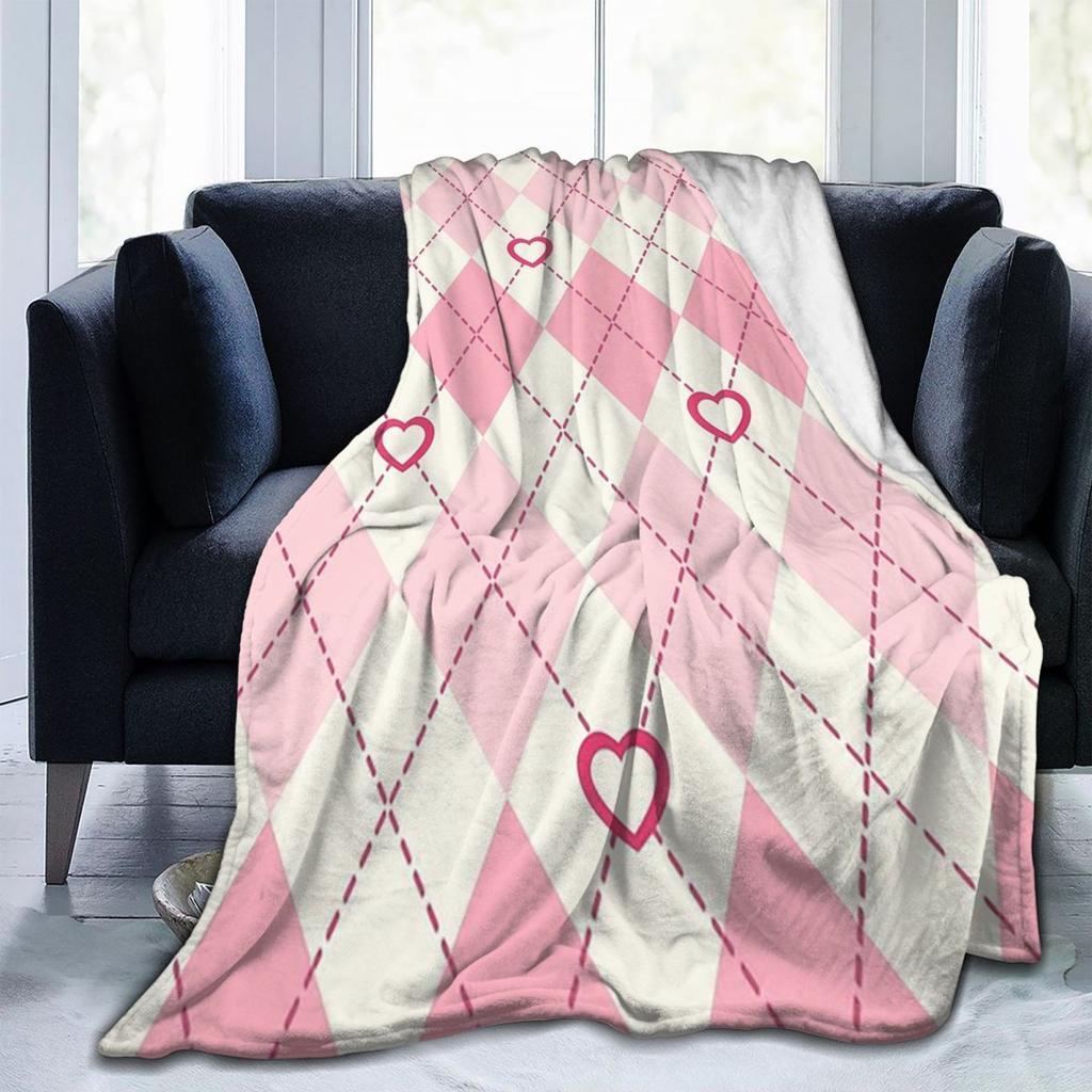 Preppy School Supplies Preppy Aesthetic Blanket Flannel Sofa Throw Blanket Super Soft for Couch Office Throws Bedspread Quilt