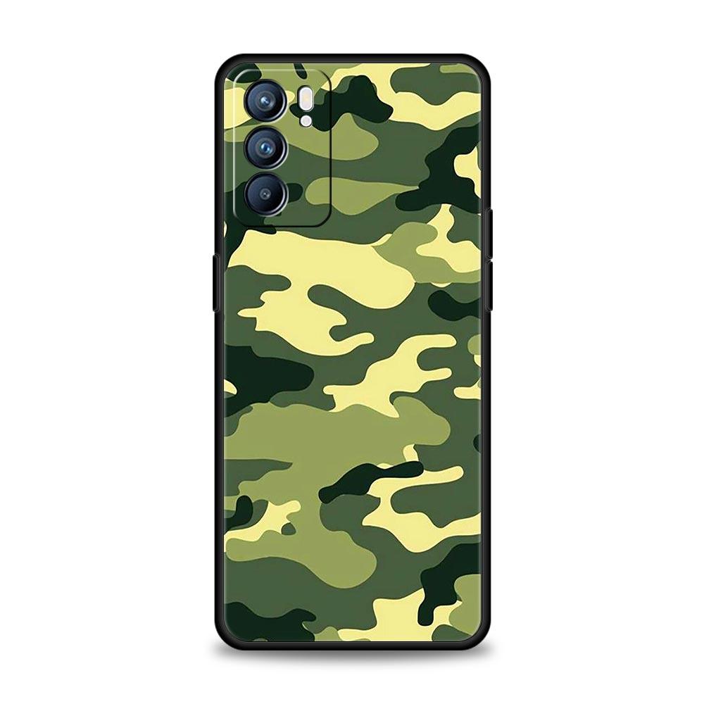 Камуфляжный Военный Чехол Для Oppo Reno8 Reno7 Reno6 Pro A54 5G Find X6 X5 A53 A52 A9 A15 A95 A17 A16 A76 A74 A57 A31 Обложка