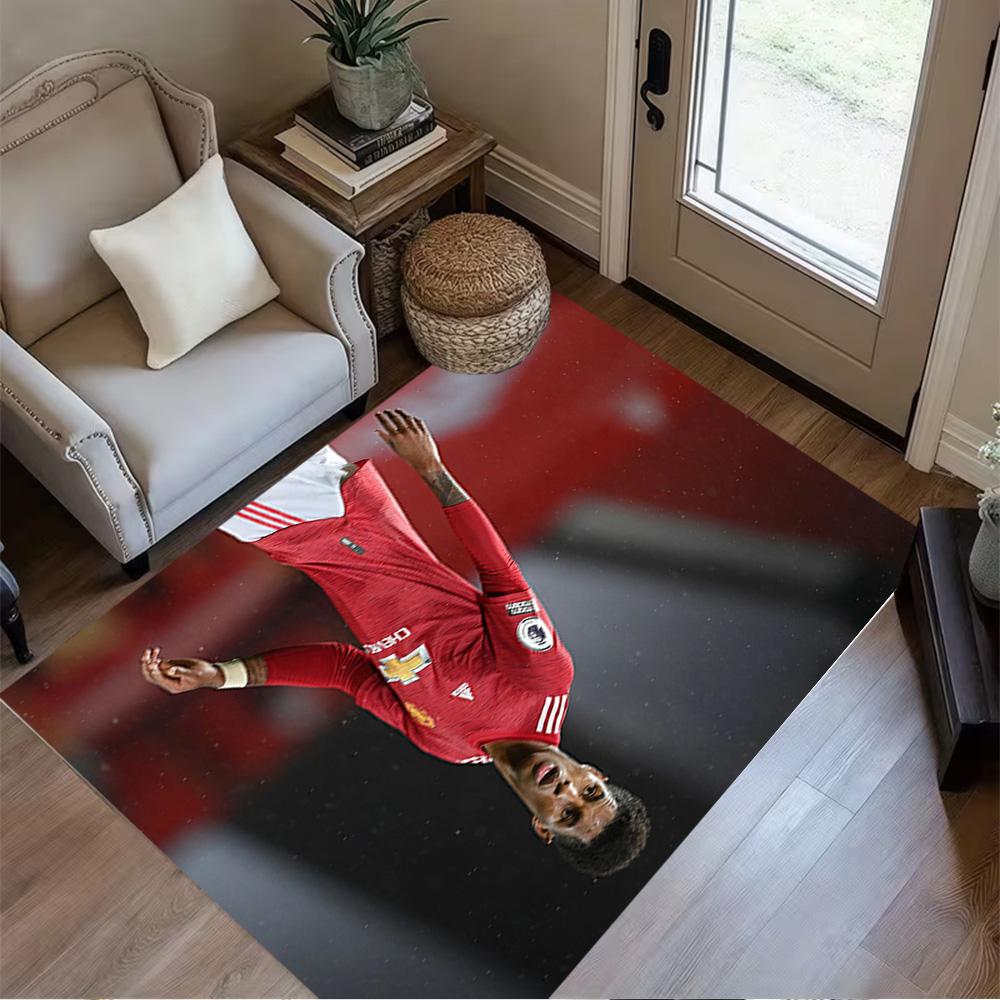 Football Player Action Area Rug Suitable for Game Room Hallway Foyer Living Rooms Anti-slip Rug Office home decor Gift for Festivals