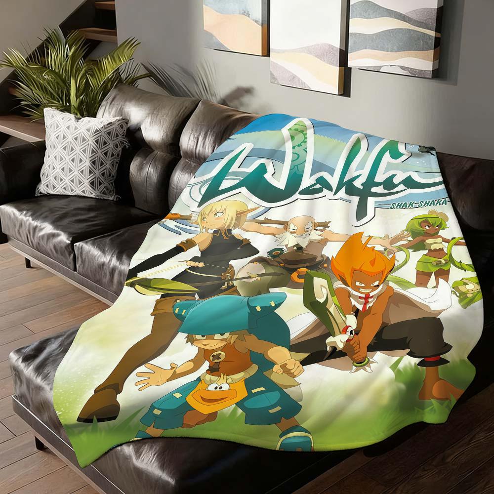 Adventure game W Wakfu Blanket For Sofa Office Bed Plane Travel Sleep Read Relax Camping Soft And Warm