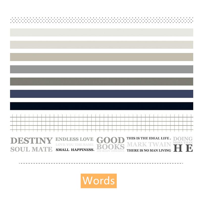 10pcs Basic Color Paper Washi Tape Set 10mm 25mm Rainbow Adhesive Masking Tapes Stickers Decoration Album Diary A6174