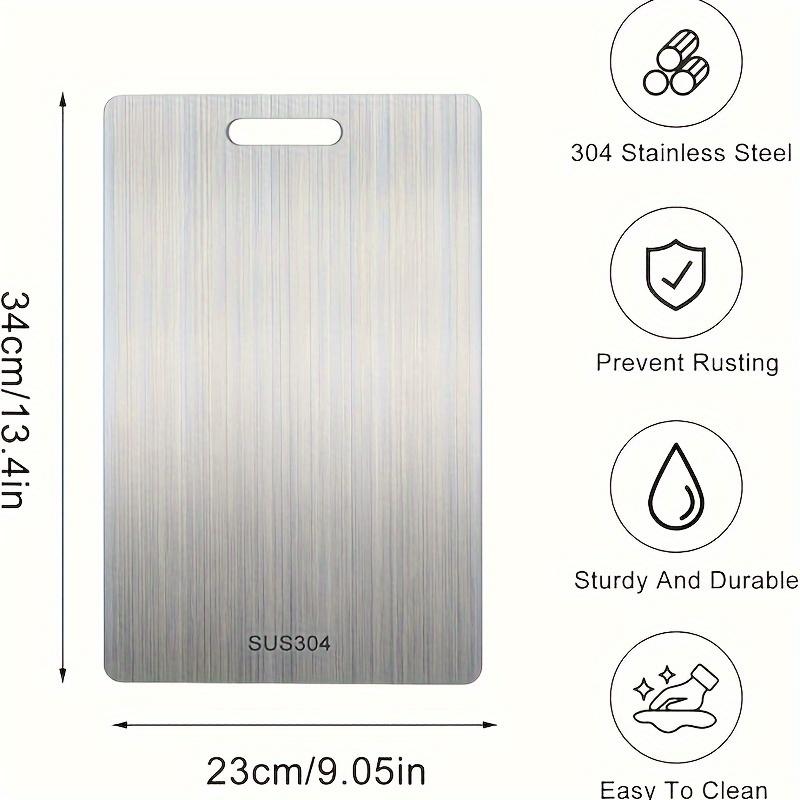 2024 Премиум Двусторонняя Титановая Разделочная Доска - Пищевая Нержавеющая Сталь Для Кухонь И Ресторанов