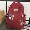 School Bag Elementary School Girl Junior High School Student High School Student College Boy Burgundy Backpack Backpack