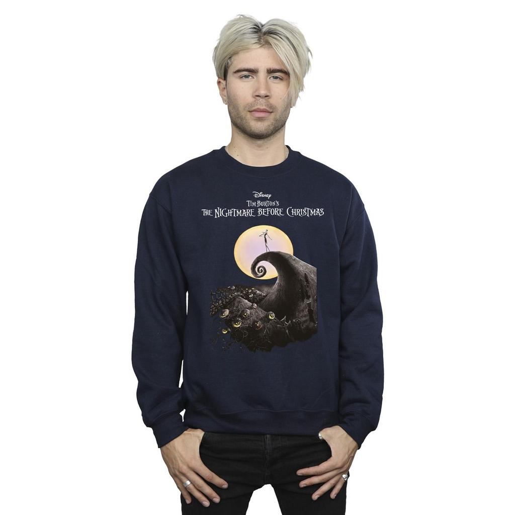 The Nightmare Before Christmas Mens Moon Poster Sweatshirt