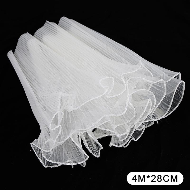 Волнистая пряжа Цветочное упаковочное покрытие Плиссированная пряжа Упаковка для букетов флориста Кружевная сетка DIY Цветы Подарочная обертка Материалы 28смx4.5М