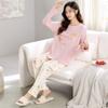 Women's 100% Cotton Sleepwear Set with Chest Cushion