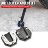 1PC Aluminum Alloy Motorcycle Bike Kickstand Extender Foot Side Support Enlarged Base Extension Foot Pad Stand Moto Accessories