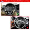 Car Steering Wheel Cover Trim Suede Leather Red Blue Line Blue Bar For BMW E82 E87 E90 2008 2009 2010 2011 X1 E84 2012