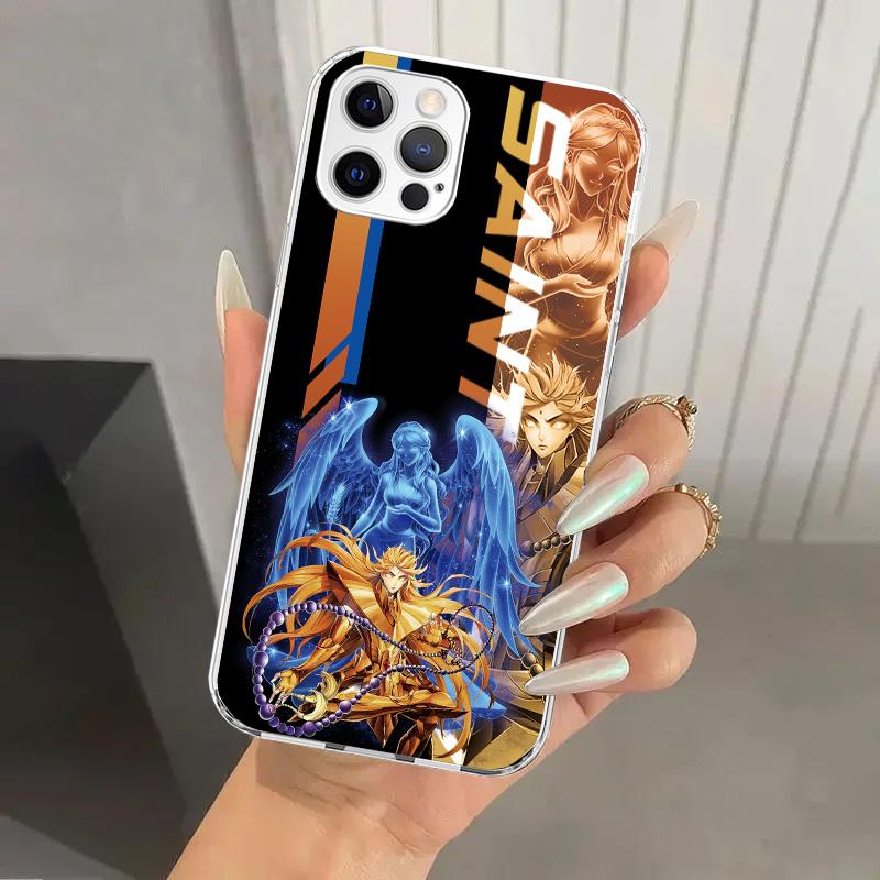 Чехол для телефона Saint Seiya Аниме для Iphone 17 Air 16 15 Plus 14 13 Mini 12 11 Pro Max 16E 7 8 SE 2020 Мягкий Funda Печатный Корпус 16 15