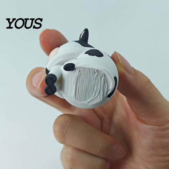 Мультяшная фигурка животного 3D-печатная фигурка молочной коровы, статуэтка крупного рогатого скота для декора стола, мини-скульптура для дома и офиса, подарок для любителей