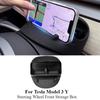 For Tesla Model 3 Y Steering Wheel Phone Holder Mount Silicone Organizer Glasses Support Stand Steering Wheel Silicone Organizer