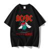 Американская стрит-панк-рок-группа ACDC Хип-хоп Футболка с коротким рукавом Одежда Одежда Повседневная Мужская и женская футболка из 100% хлопка