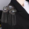 Rhinestone Fringe Shoulder Mark Epaulets Theatre Armband Jewelry Shoulder Board  Suit
