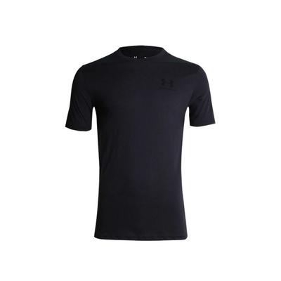 Мужская футболка UA Left Chest Logo с коротким рукавом 1326799-001/ ЧЕРНАЯ