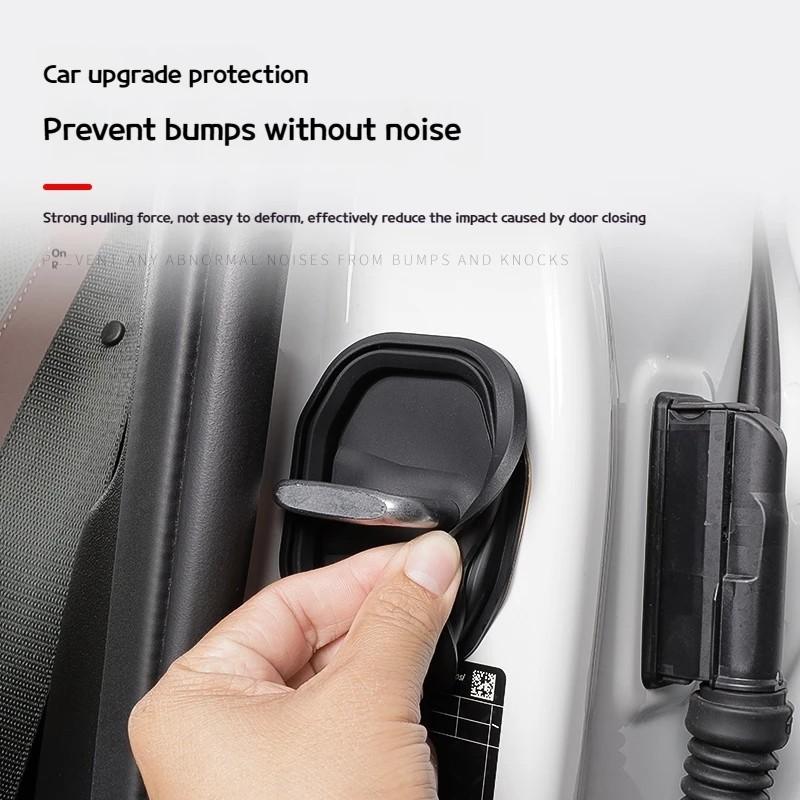 BBJW3 For BMW X3 G45 2025 4PCS Car Door Lock Buckle Protective Cover Shock-absorbing Protective Sleeves Anti-collision Stickers