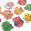 1pc Magnetic Wooden Bead Maze Puzzle Wooden Toys Cartoon Owl Shape for Kids (Random Color)