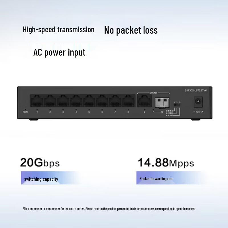 Huawei Smart Choice S1730S-L8T2ST-A1 8-Port Gigabit Unmanaged Switch