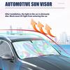 Car Windshield Sun Shade UV-Resistant Universal Fit Simple Installation Foldable Sunshade Reflective Sun Visor Shade