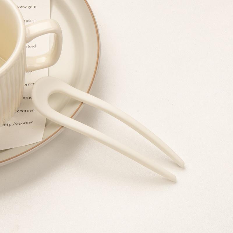 Simple As High-end Candy Colored Hair Sticks For Women Fashionable U-shaped Headwear For Girls Elegant Styling Accessories Gifts