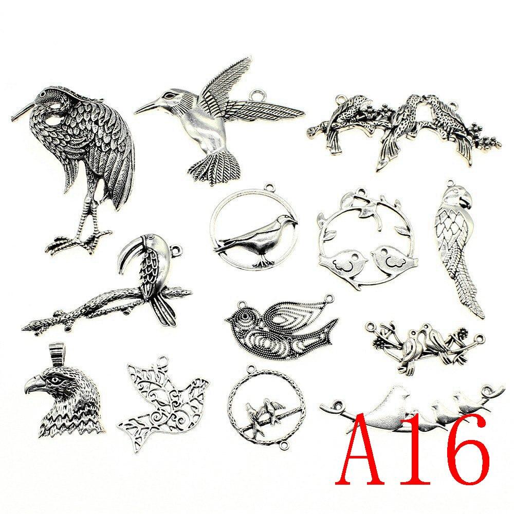 Древние серебряные подвески с животными, компоненты ювелирных изделий ручной работы