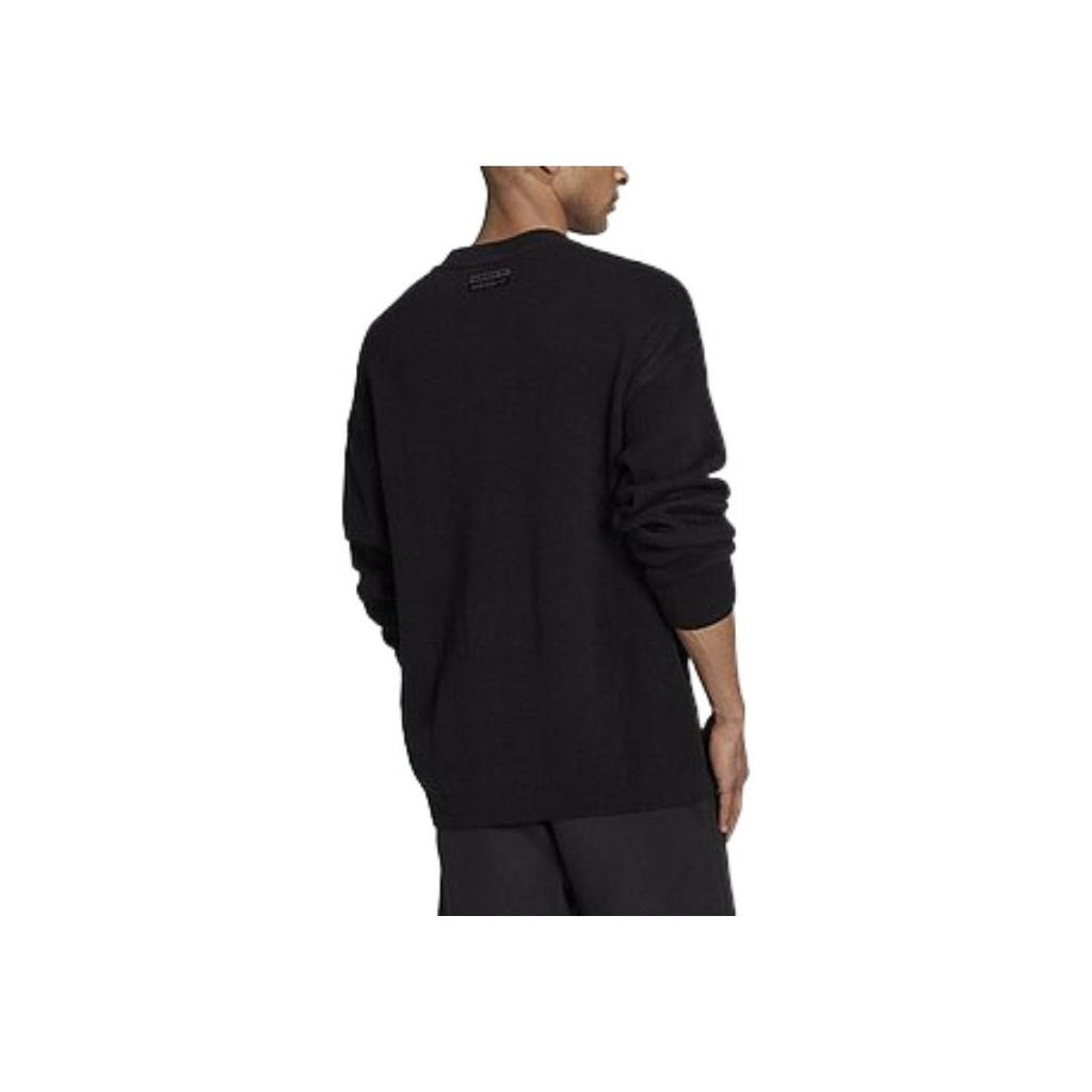 Adidas Оригинальный свитер Crew с геометрической вышивкой, мужские топы, черный H11501