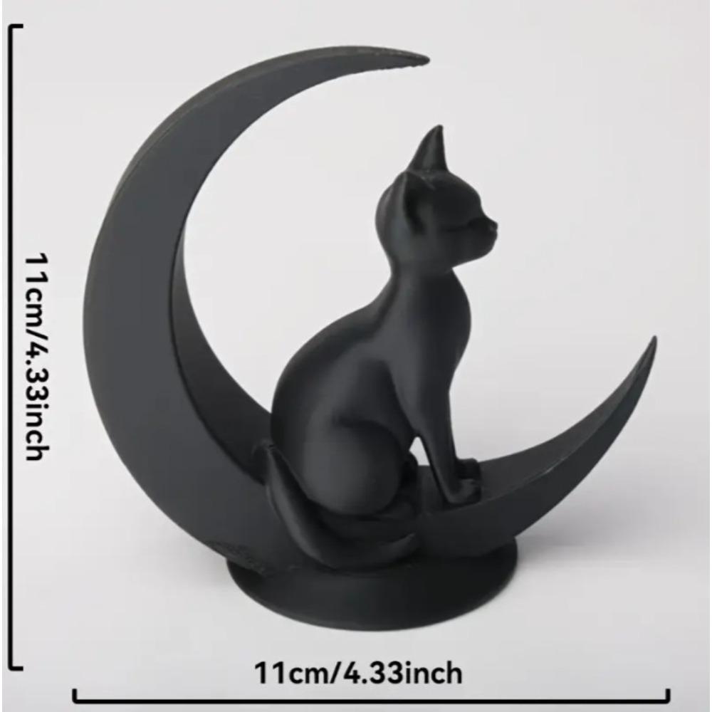 1 шт. 3D-печатные креативные игрушечные украшения Лунный Кот Декоративные Милые Кошки Настольное украшение Поделки Вечеринка Домашний декор