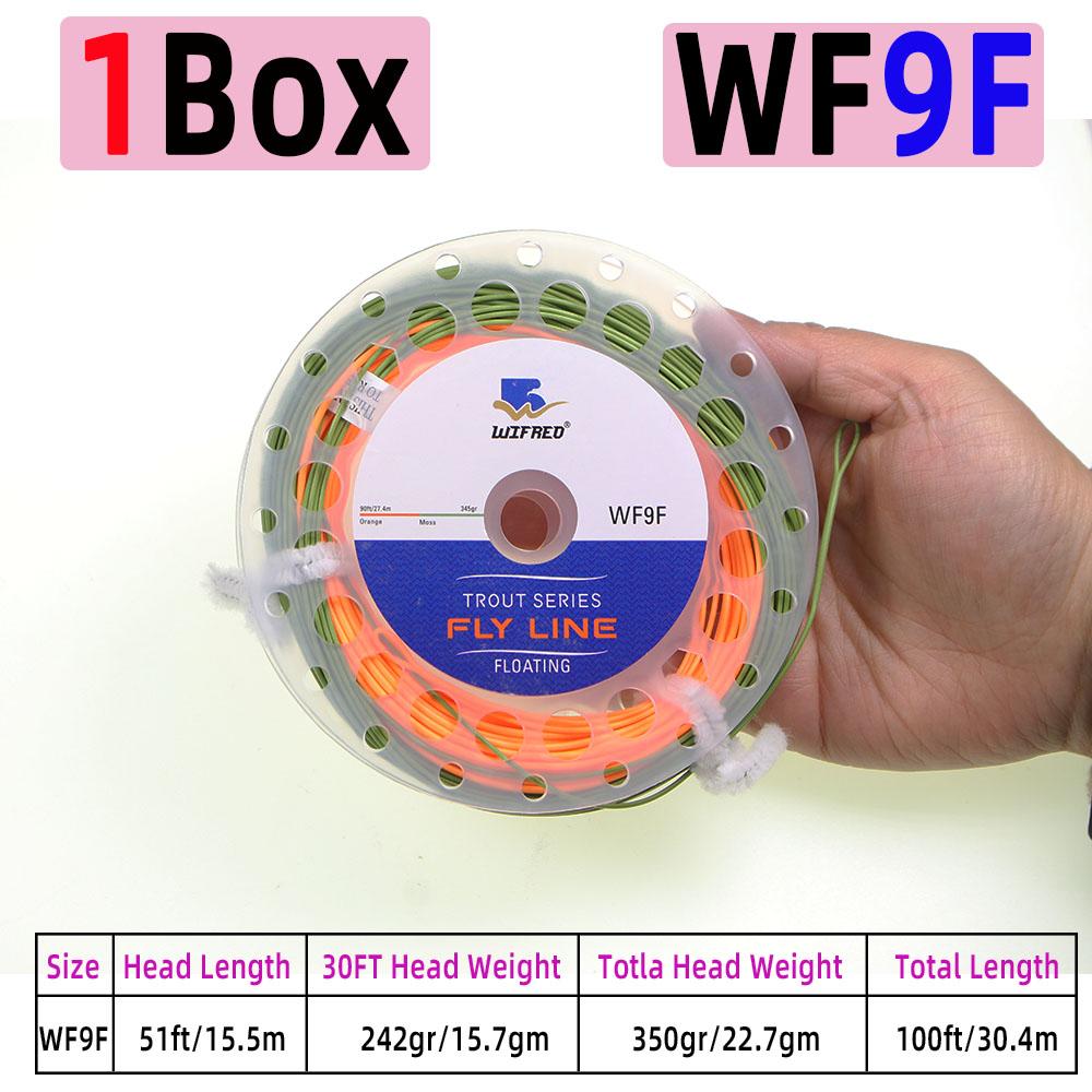 1PC Fly Fishing Line 80FT~100FT Orange/Moss Weight Forward Floating WF1F-WF9F 2 Welded Loops Trout Fly Fishing Tackle Rivers Lakes Streams