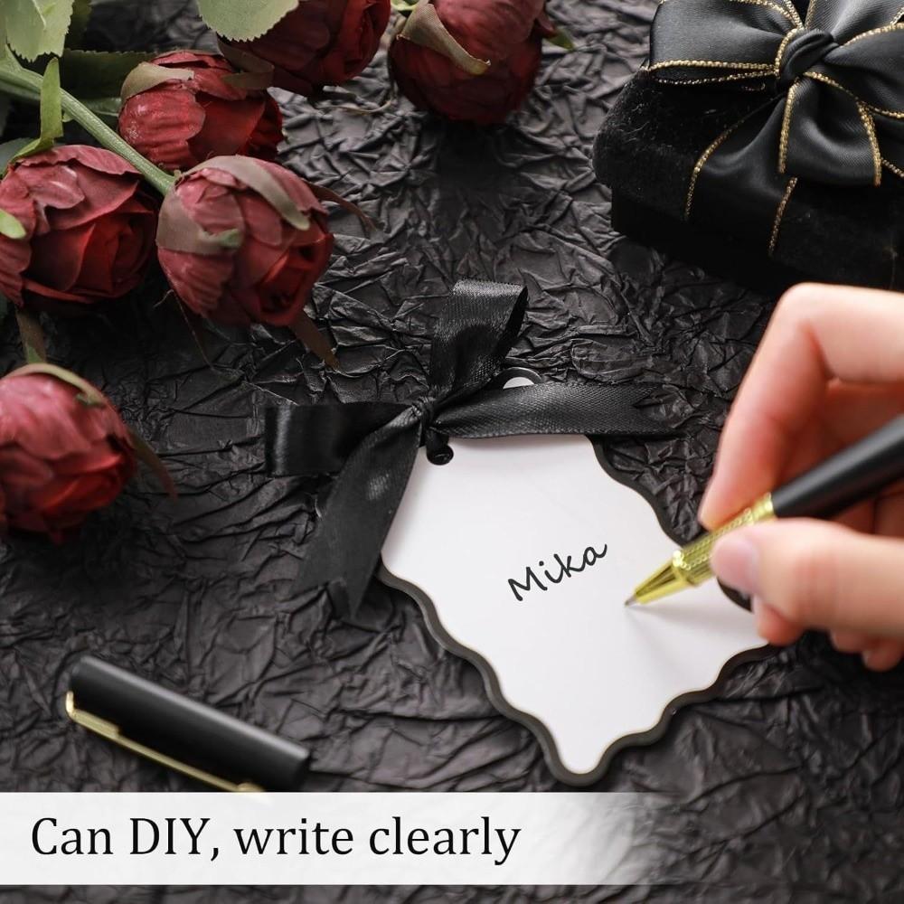 24 шт. DIY Рукописная Карточка-Этикетка Мини-Размер Подвесное Украшение Подарочные Этикетки Поделки DIY С Лентой Открытка «Спасибо» Подарок на Вечеринку