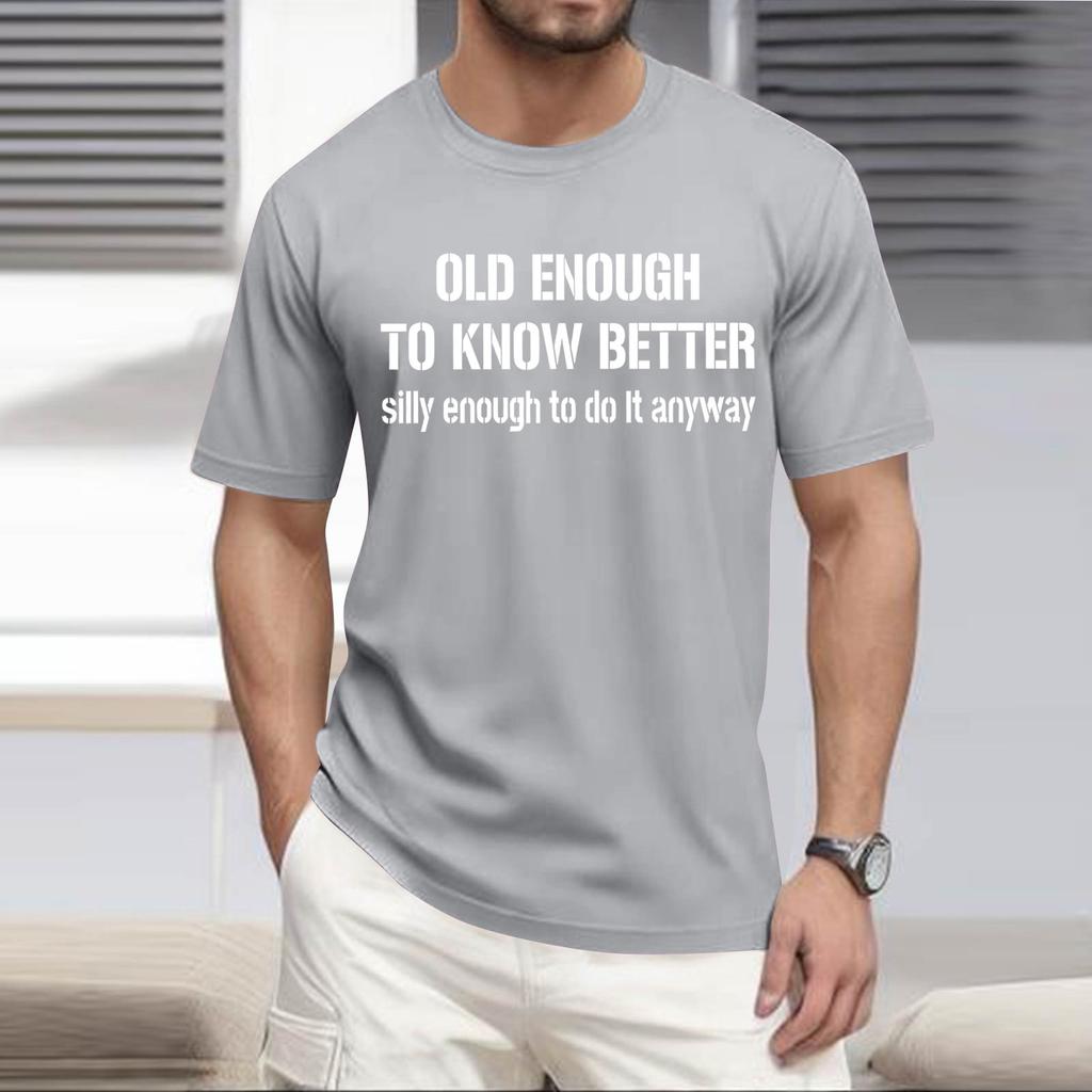 Летняя мужская популярная футболка с круглым вырезом и коротким рукавом с принтом