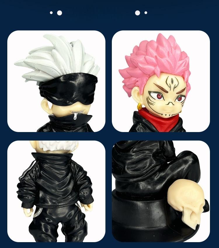 Аниме Q-версия Jujutsu Kaisen Годзё Сатору Итадори Юдзи ПВХ Фигурка Действия Игрушки Подарки для Детей Коллекционная Модель 13 см