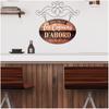 [R3385] - Sheet of Stickers 'Bistrot Les Copains D'abord' Brown - 20x70 Cm